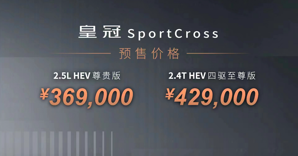 传承经典，重塑豪华！皇冠 SportCross开启预售
